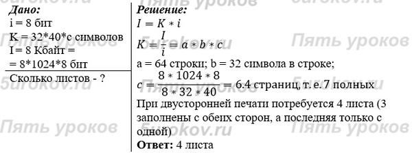 Информационный объём сообщения, записанного в 8-битовом коде КОИ-8